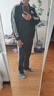 阿迪達(dá)斯 （adidas）運(yùn)動套裝男秋季外套長褲兩件套跑步運(yùn)動套裝 黑白（直筒褲） 2XL 曬單實(shí)拍圖