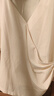 獨(dú)束大碼女裝設(shè)計(jì)感簡約顯瘦收腰T恤微胖MM夏日時(shí)髦百搭短袖上衣 奶油乳酪 XL (尺碼：3) 曬單實(shí)拍圖