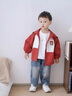 班喜迪男童外套春秋款2025新款兒童衣服秋季帥氣上衣寶寶連帽秋裝小童裝 紅色 90 曬單實拍圖