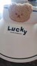 兒童防曬帽子夏款空頂透氣大帽檐夏季lucky熊女童男童太陽帽涼帽 米白色小熊標志遮陽帽LUCKY 建議年齡2歲-14歲 頭圍48cm-54cm 曬單實拍圖