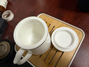 瓷牌茗茶具 羊脂玉瓷辦公杯節(jié)日禮物茶杯茶水分離杯定制陶瓷個(gè)人杯茶具 羊脂玉瓷《藍(lán)彩山水》描金三件杯 曬單實(shí)拍圖