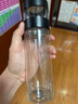 富光雙層茶杯茶水分離泡茶杯大容量家用辦公室便攜戶(hù)外專(zhuān)用玻璃杯水杯 黑色300ml 曬單實(shí)拍圖