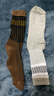 雅鹿【5雙裝】加厚長(cháng)筒襪子男士加絨毛圈東北季保暖毛巾底潮襪男生襪 復古條紋毛圈襪 5雙 均碼 曬單實(shí)拍圖