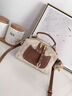 CharisKitty包包女包2025年新款斜挎包通勤波士頓枕頭包生日圣誕節禮物送女生 米白咖Milk white coffee 曬單實(shí)拍圖