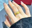 中國黃金（CHINA GOLD）玫瑰靈蛇黃金戒指女款立體足金生肖指環(huán)情人節(jié)生日禮物送女友愛人 玫瑰小靈蛇戒指 約2.6g 曬單實拍圖