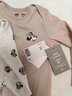 H&M【迪士尼系列】童裝女嬰連身衣2件裝秋季薄款嬰兒爬服1213613 淺灰粉色/米妮老鼠 90cm 90/48 曬單實拍圖