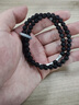 中國黃金乾坤圈銀手鏈男竹節雙層黑曜石手串新年情人節禮物送男友老公生日 三節竹節乾坤圈雙層手串 曬單實(shí)拍圖