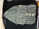 察今帽子女冬季針織保暖毛線(xiàn)帽圍脖口罩一體圍巾帽護耳騎車(chē)防風(fēng)套頭帽 灰色【護耳防風(fēng)/加絨加厚】 曬單實(shí)拍圖