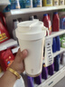 陶瓷內膽咖啡杯非涂層真陶瓷保溫杯便捷桌面雙飲杯戶(hù)外隨行水杯子 典雅白 曬單實(shí)拍圖