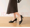 大東淺口鞋女鞋2026春季時(shí)尚褶皺尖頭高跟鞋通勤風(fēng)職業(yè)酒杯跟單鞋3086 黑色 【5.5CM酒杯跟】 38 曬單實(shí)拍圖
