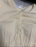 米度麗 孕婦待產(chǎn)睡裙夏季短袖睡衣開扣帶胸墊月子服喂奶連衣裙 淡黃 XL 曬單實(shí)拍圖
