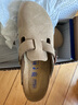 BIRKENSTOCK勃肯德國(guó)進(jìn)口男女款涂油皮軟底復(fù)古Boston包頭拖鞋 棕色窄版1019484 36 曬單實(shí)拍圖