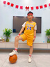 尼諾童兒童籃球服套裝湖人23號(hào)詹姆斯男小學(xué)生比賽運(yùn)動(dòng)籃球訓(xùn)練營(yíng)定制 湖人短袖黃色-23號(hào)詹姆斯 L碼（140-150CM 66-76斤） 曬單實(shí)拍圖