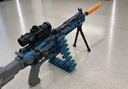 米小舒手自動一體拋殼M249軟彈槍兒童玩具仿真吃雞槍8-12歲男孩禮物  曬單實(shí)拍圖