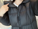 LAGOGO三防墨夜中衾泡芙羽絨服女拉谷谷2025冬季新款柔軟連帽外套 黑色 S 曬單實(shí)拍圖