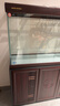 閩江（minjiang）魚(yú)缸水族箱免換水中式客廳屏風(fēng)免換水超白玻璃龍魚(yú)缸金魚(yú)缸中大型 中式紅木色（超白玻璃+鋁合金框架） 長(cháng)121x寬39x高148cm (常規D款) 曬單實(shí)拍圖