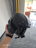 C-RIDING摩托車頭盔巡航機車復古四分之三半盔男夏季騎行頭盔電動車女安全 黑色搭配面罩 XL(60-61頭圍) 曬單實拍圖