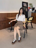 SAM EDELMAN山姆愛德曼雙E復(fù)古德訓(xùn)休閑鞋2025秋新運(yùn)動(dòng)女厚底增高小白鞋RHEA 巧克力色 羊皮革/織物 36 美碼6M 曬單實(shí)拍圖