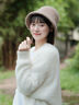 Siggi羊毛帽子女士冬季漁夫帽時(shí)尚保暖百搭水桶帽顯臉小含兔毛盆帽 曬單實(shí)拍圖