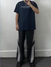 吾皇貓美式冰絲條紋運(yùn)動(dòng)秋季機(jī)能速干直筒寬松休閑長(zhǎng)褲子男 WX06黑色XL 曬單實(shí)拍圖