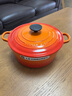 酷彩（Le Creuset）法國進口琺瑯鑄鐵鍋湯鍋燜燉煮鍋電磁爐燃氣爐通用24cm圓形鍋桔色 曬單實拍圖
