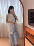 納琳雅Nalinya2025洋氣減齡無袖蕾絲上衣半身裙套裝女夏2025新款溫柔風(fēng) 套裝 M 曬單實(shí)拍圖