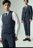 利郎西服套裝三件套男折邊褲腳西裝25秋季正裝禮服 深藍XL 175/88A 曬單實(shí)拍圖