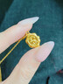 中國珠寶黃金一鹿順項(xiàng)鏈女福牌足金吊墜掛墜金飾七夕情人節(jié)禮物送女友老婆 足金一鹿順吊墜+品牌禮盒 金重約0.9g，贈S925銀鏈 曬單實(shí)拍圖