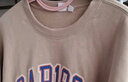 GAP女裝碳素軟磨抓絨貼布繡logo衛衣休閑上衣604319 奶咖色 165/84A(M)亞洲尺碼 曬單實(shí)拍圖