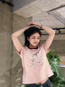 LAGOGO可愛(ài)斑點(diǎn)狗粉色T恤女拉谷谷2025年夏季新款撞色圓領(lǐng)短袖 粉紅色 M 曬單實(shí)拍圖