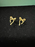 周六福（ZLF）新年禮物 黃金耳飾女款5G足金浪漫絲帶系列蝴蝶結耳釘 計價(jià)T 一對-1.75g 曬單實(shí)拍圖