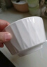 潔雅杰陶瓷面碗家用大號白瓷碗釉下彩6英寸大碗 米飯碗2只裝豎紋白瓷 曬單實拍圖
