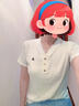 絲柏舍V領(lǐng)T恤2025夏季新款女裝優(yōu)雅修身顯瘦短袖套頭氣質(zhì)上衣S52X4381T 曬單實(shí)拍圖