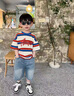 G.DUCKKIDS小黃鴨童裝親子裝三口母女裝兒童套裝夏季女童連衣裙全家福四口裝 紅藍(lán)字母T恤 175 L 曬單實拍圖