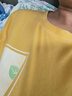 三槍?zhuān)═HREEGUN）睡衣女士森系印花甜美純棉短袖中褲春夏新疆棉透氣可外穿家居服套 黃色花朵 XL 曬單實(shí)拍圖