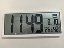 Timess電波鐘掛鐘客廳鐘表家用LCD大屏電子萬年歷時鐘桌面鬧鐘35cm 曬單實拍圖