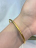 中國(guó)黃金（CHINA GOLD）黃金手鐲女足金古法素圈金鐲子結(jié)婚首飾七夕情人節(jié)生日禮物送女友 【現(xiàn)貨 多退少補(bǔ)】56圈號(hào) 約20.5g（實(shí)心款） 曬單實(shí)拍圖