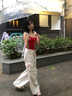 黛芮婷美式甜辣風(fēng)休閑運(yùn)動服套裝女夏季可愛蝴蝶結(jié)貓咪短袖闊腿褲兩件套 粉色短袖【單件】 M 曬單實(shí)拍圖