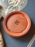 青天問(wèn)月潮州朱泥手拉茶盤(pán)圓形功夫茶具儲水式純手工家用個(gè)人專(zhuān)用銅錢(qián)款 手工矮扁茶船-6寸（銅錢(qián)款） 曬單實(shí)拍圖