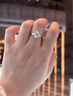 金宙18K金人工培育鉆石三生石鴿子蛋形1克拉求婚戒指女友情人節(jié)送禮物 18K金培育鉆D/IGI證書禮盒 50分 曬單實(shí)拍圖