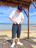 冰絲速干七分褲男夏季薄款寬松大碼褲子男士透氣百搭休閑運動褲子 6020黑色/七分褲【單件裝】 XL 【推薦70-85斤】 曬單實拍圖
