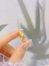 中國黃金（CHINA GOLD）碎碎冰黃金戒指女士足金婚戒珠寶首飾七夕情人節(jié)禮物送女友老婆 10#足金碎碎冰戒指約1.1g 曬單實(shí)拍圖