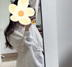 妙奕嘉長袖襯衫女外套襯衣春夏季女裝新款洋氣開衫上衣韓版薄款防曬罩衫 波點襯衫背后系帶開衩【杏色】 L 【建議100-110斤】 曬單實拍圖