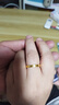 中國黃金（CHINA GOLD）足金碎冰冰戒指男女款黃金固口素圈指環(huán)教師節生日禮物送女友老婆 碎碎冰戒指 圈號20 1.7g 曬單實(shí)拍圖