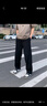 GXG男裝【涼感】寬松直筒休閑褲男通勤衛(wèi)褲薄長(zhǎng)褲 2025夏季新品 黑色 L (31) 曬單實(shí)拍圖