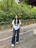 夢(mèng)琪嵐梨形2025新款牛仔褲女微胖mm顯瘦不貼腿微喇叭褲子寬松直筒闊腿褲 深藍(lán)色 常規(guī) L 【建議100-120斤】 曬單實(shí)拍圖