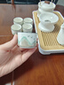 尚言坊白陶功夫茶具整套帶茶盤(pán)高檔陶瓷泡茶茶杯套裝 致遠(yuǎn)提梁壺輕暢版 曬單實(shí)拍圖