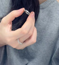 中國黃金（CHINA GOLD）足銀戒指情侶對戒男女款求婚戒指一對七夕情人節生日禮物送女朋友 戀愛(ài)頻率足銀戒指【女款】 曬單實(shí)拍圖