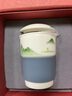 蘇氏陶瓷（SUSHI CERAMICS）冰種玉瓷素燒手繪山水行舟辦公杯茶隔杯陶瓷過濾內(nèi)膽伴手禮 曬單實拍圖