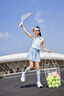 AMENCL童裝女童網(wǎng)球套裝運(yùn)動(dòng)速干裙子2025夏季新款兒童冰絲涼感 19091藍(lán)色背心+6069白色褲裙 140 cm 曬單實(shí)拍圖